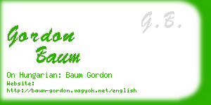 gordon baum business card